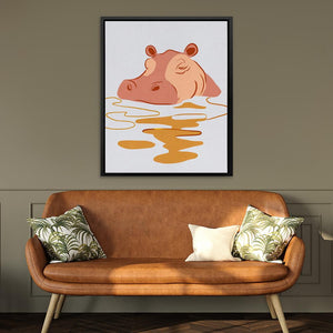 Hippo Sleeping - Luxury Wall Art
