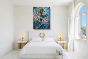 Hippocampus Rising โ hippocampus rising bedroom with window 1port flush print