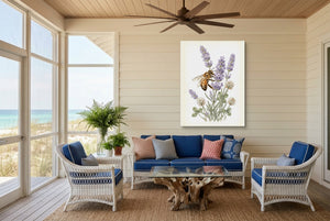 Honeybee Lavender Forage โ honeybee lavender forage living room with couch 2 1port flush print