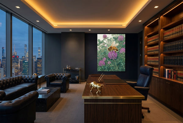 Honeybee Purple Clover in a room