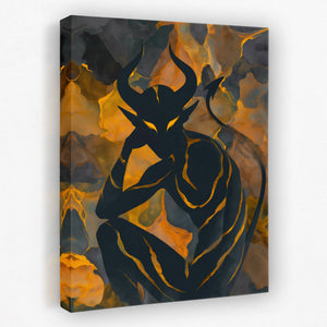 Horned Flame Sovereign - Luxury Wall Art