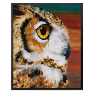 Horned Owl's Ember - Luxury Wall Art