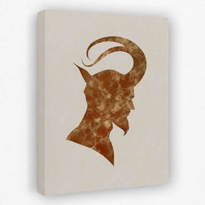Horns of Chaos - Dark Academia Canvas Wall Art