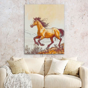 Horse Doodle - Animals Art for Bedroom