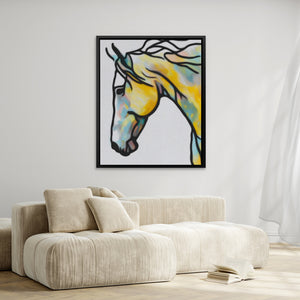 Horse Flowing Minimalist — Horse Flowing Minimalist Wing Blown Curtains 226
