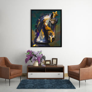 Horse Golden Crown - Luxury Wall Art