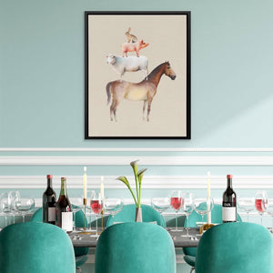 Horse Sheep Pig and Hare - Large Modern Canvas Print