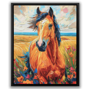 Horse Treats - Colorful Animals Canvas Print