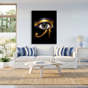 Horus' Azure Gaze โ horus' azure gaze sq beach house 1port flush print