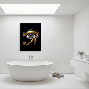 Horus' Azure Gaze โ horus' azure gaze sq minimalist bathroom 1port flush print