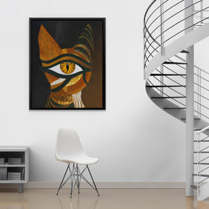 Horus Bronze Awakening - Gold Bronze Canvas Print