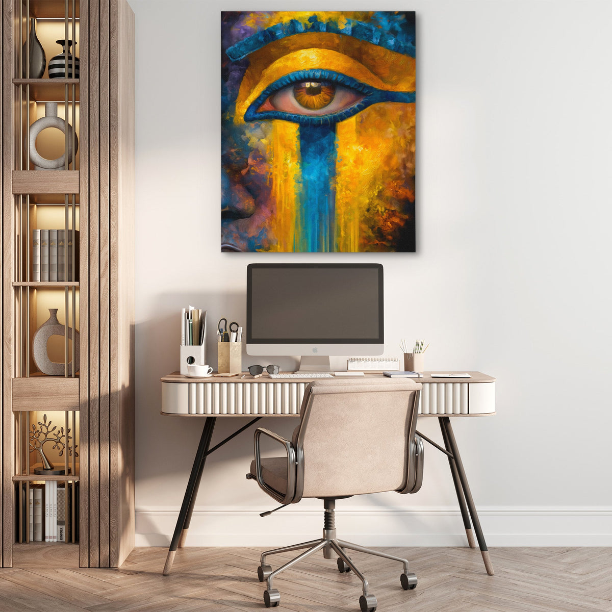 Horus Weeping Gold - Luxury Wall Art