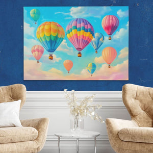 Hot Air Heaven - Nature Wall Art in Black Frame