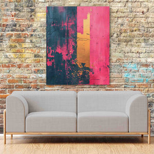 Hot Pink Gold - Gold Canvas Print