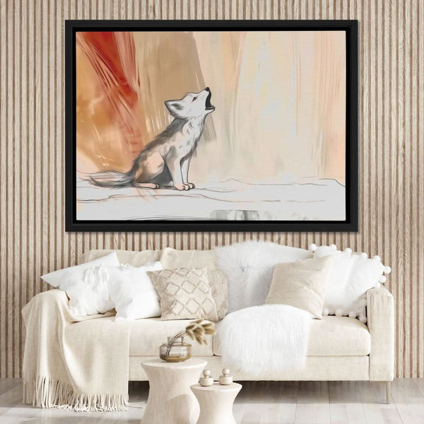 Howling Wolf Cub in a room