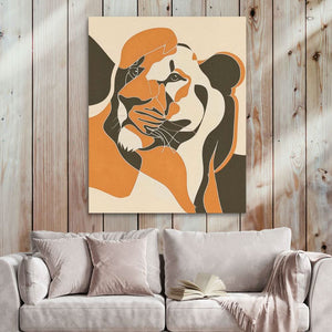 Humble Lioness - Large Abstract Canvas Print