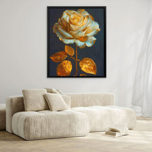 Humble Rose - Wall Art in Black Frame