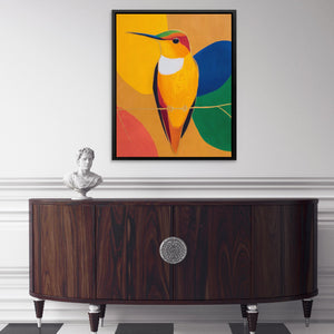 Hummingbird Golden Wings - Luxury Wall Art