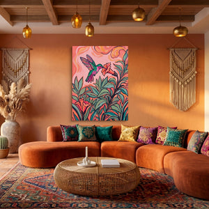 Hummingbird Nectar Sip - Luxury Wall Art