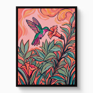 Hummingbird Nectar Sip โ hummingbird nectar sip white studio framed black