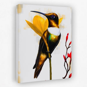 Hummingbird Resting — Hummingbird Resting Portrait Side View Mirror 191