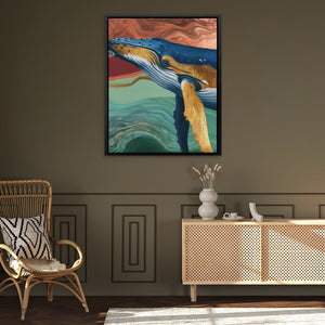 Humpback Golden Depths - Luxury Wall Art