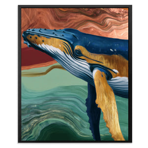 Humpback Golden Depths - Luxury Wall Art