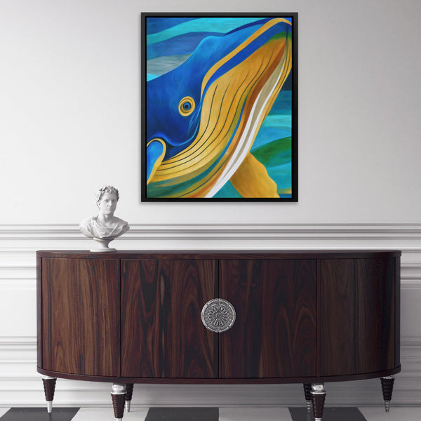 Humpback's Golden Grace in a room