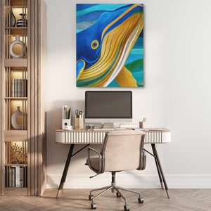 Humpback's Golden Grace - Luxury Wall Art