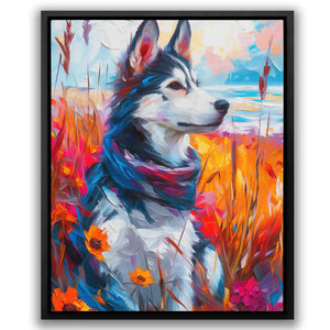 Husky Watercolor - Canvas Wall Art