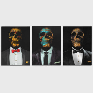 Hustler Skulls 3 Piece Set - Luxury Wall Art