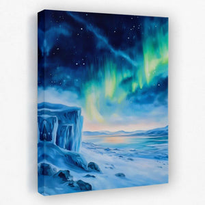 Icy Luminescence - Landscapes Canvas Wall Art