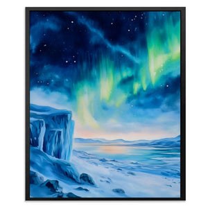 Icy Luminescence - Blue Nature Canvas Print