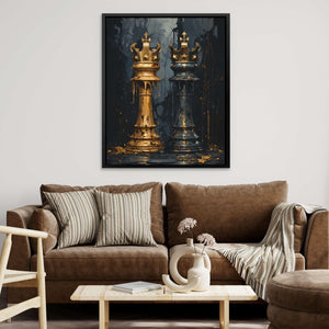Imperial Pair - Oversized Chess Canvas Wall Art