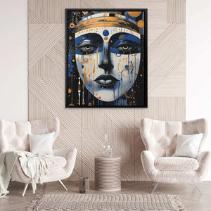 Indigo Diva - Blue Canvas Wall Art