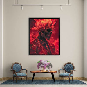 Inferno in a Suit - Wall Art in Black Frame