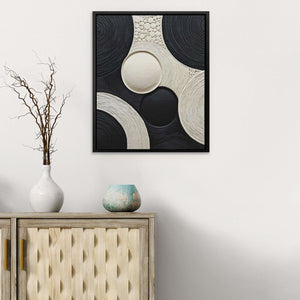 Ink Illusion - Minimalist Wall Art in Black Frame