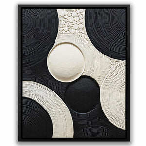 Ink Illusion - Black and White Art for Bathroom
