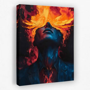 Inner Firestorm - Dark Academia Canvas Wall Art