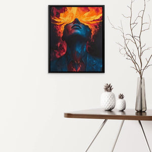 Inner Firestorm - Orange Fire Canvas Print