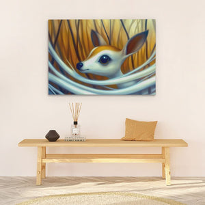 Innocent Doe Eyes - Modern Earth Tones Canvas Wall Art
