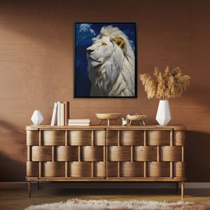 Ivory Lion Nightfall - Luxury Wall Art