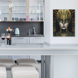 Jade Divinity - Black Canvas Wall Art