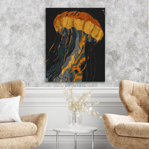 Jellyfish Azure Drift — Jellyfish Azure Drift Two Chairs Cement Wall 260