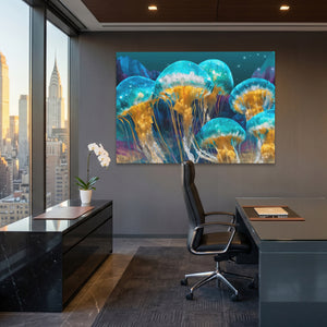 Jellyfish Bioluminescent Swarm — Jellyfish Bioluminescent Swarm Office View Land 224