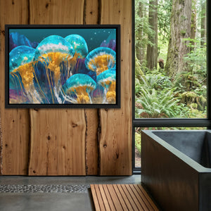 Jellyfish Bioluminescent Swarm — Jellyfish Bioluminescent Swarm Outdoor Bathroom Log Land 240