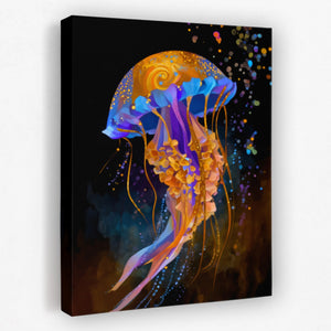 Jellyfish Cerulean Luminescence — Jellyfish Cerulean Luminescence Portrait Side View Mirror 196