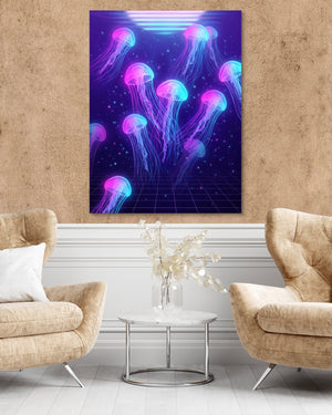 Jellyfish Grid Horizon - Luxury Wall Art