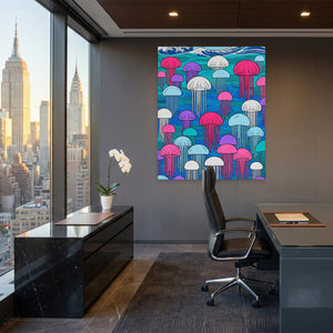Jellyfish Hokusai Wave — Jellyfish Hokusai Wave Office View Port 119