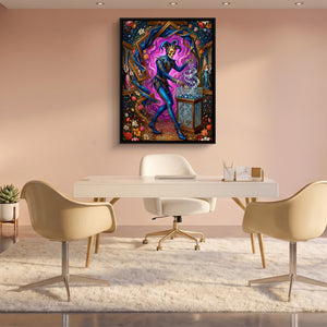 Jester's Diamond Hoard — jester's diamond hoard sq pink office 1port framed black